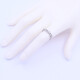 Anillo medio sin fin oro 18k blanco con 7 brillantes engarce 4 puntas. Anillo medio sin fin oro 18k blanco con 7 brillantes engarce 4 puntas.