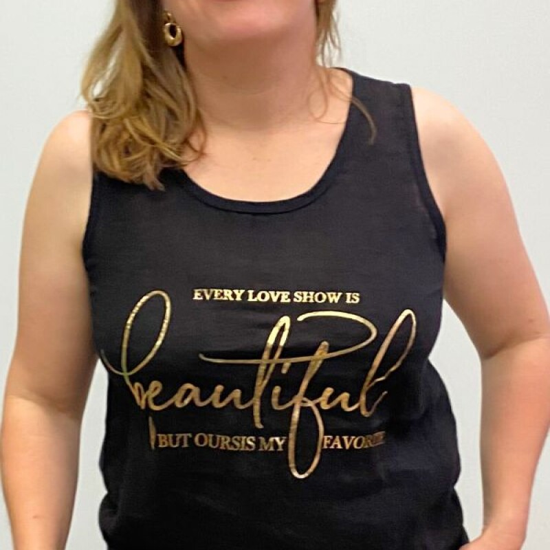 Musculosa de Lino Italiana Negro