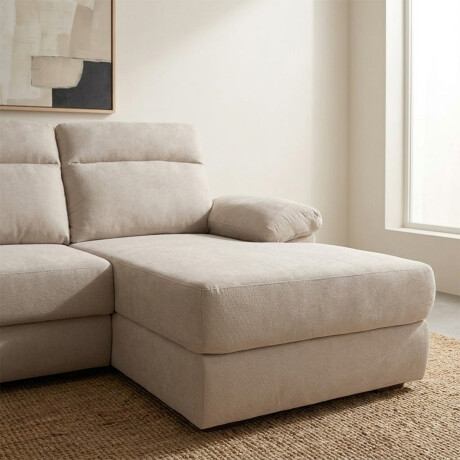 Rinconera Owen - Tela Microfibra - Chaise derecho 12072 (Beige)