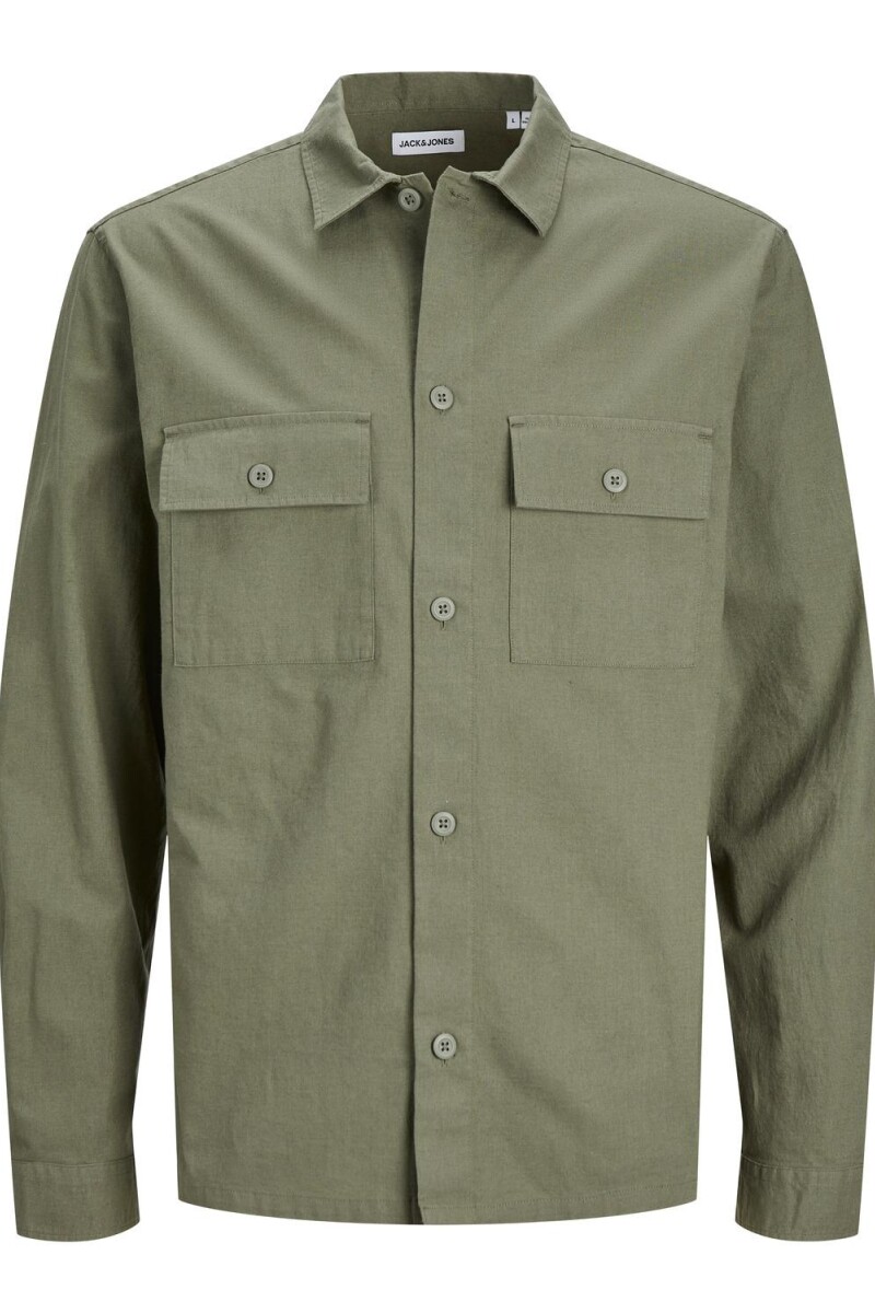 Sobrecamisa Venice Efecto Lino Dusty Olive