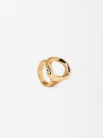 Anillo Perforado Irregular dorado