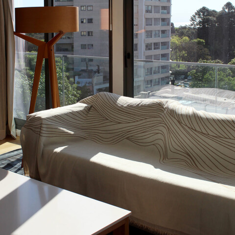 Manta para sillón y cama con diseños marrón 180 x 300cm