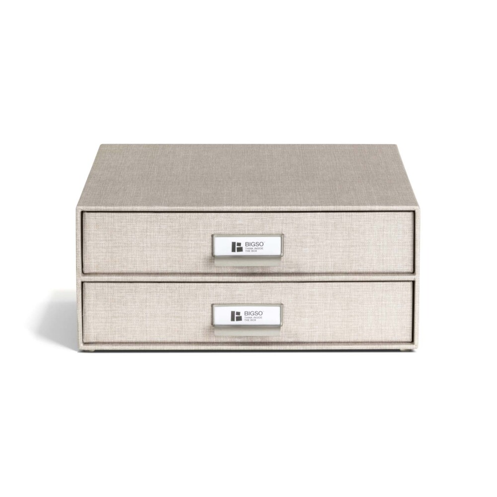 ORG ESCRITORIO 2 CAJONES PAPEL NATURAL-BEIGE BIRGER