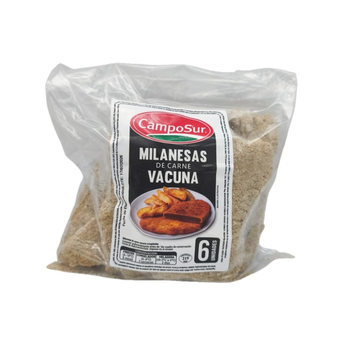 Milanesa Vacuna Camposur X 6 Unid. 