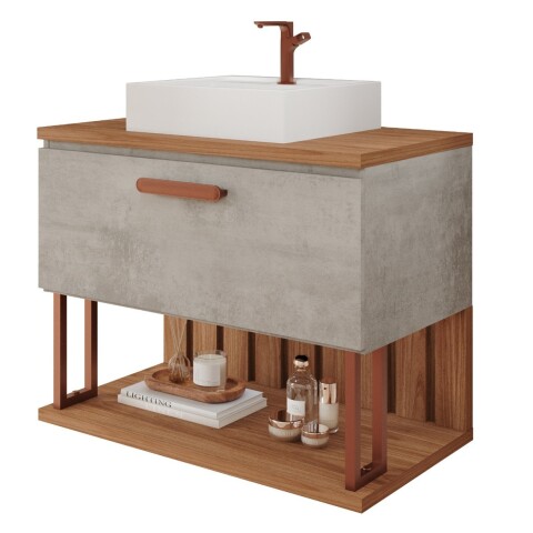 Mueble De Baño Con Bañera Dunas De 80 Cm Cemento Mueble De Baño Con Bañera Dunas De 80 Cm Cemento