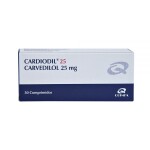 CARDIODIL 25 MG. CJ X 30 COMPRIMIDOS única