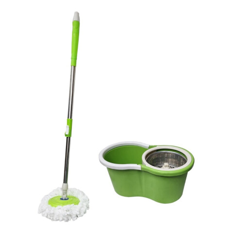 Mopa Giratoria De Acero Inoxidable Excelente Calidad Premium Variante Color Verde