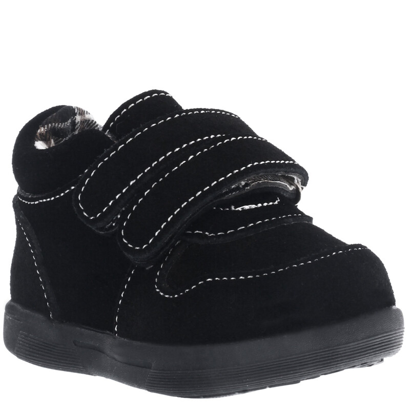 Zapatos de Niño Croco Kids TEO con doble velcro Negro