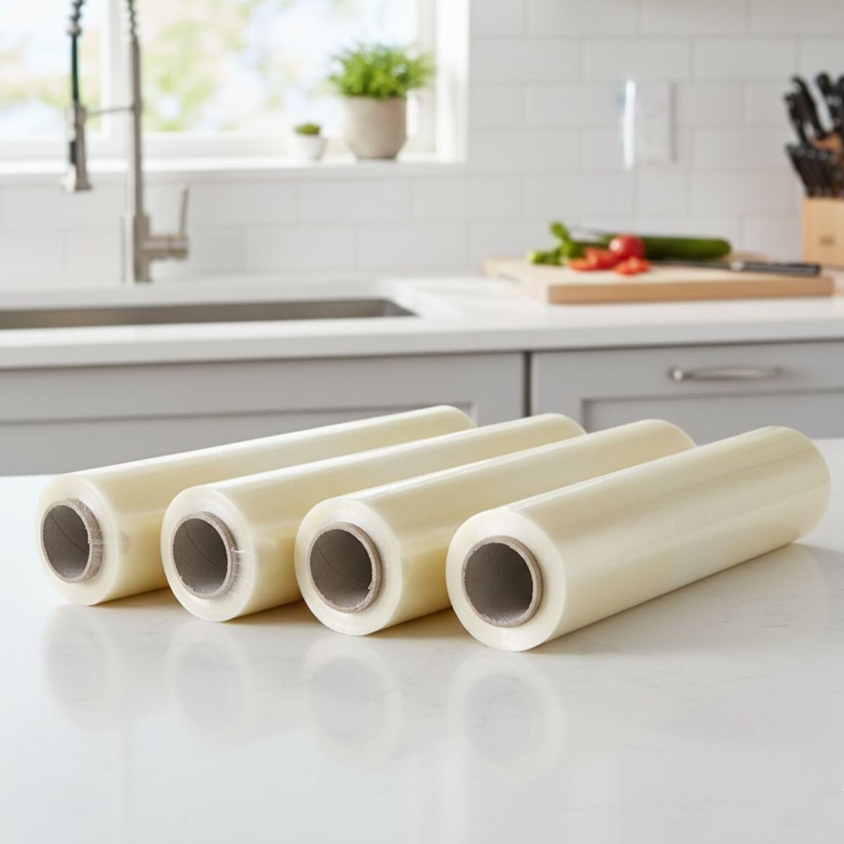 Set x4 Film alimentos 28 cm x 250 mts - TRANSPARENTE 