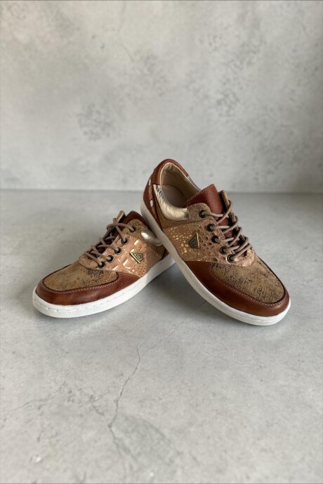 Sneakers Dakota Combinado Marrones Con Arte Sneakers Dakota Combinado Marrones Con Arte