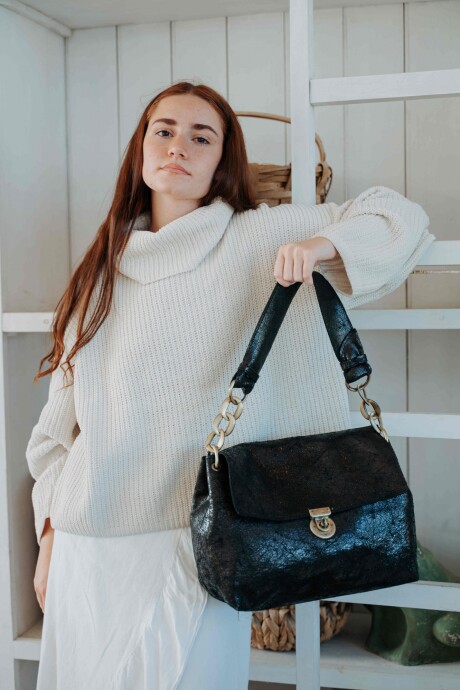 Cartera Charlotte Negro Charol