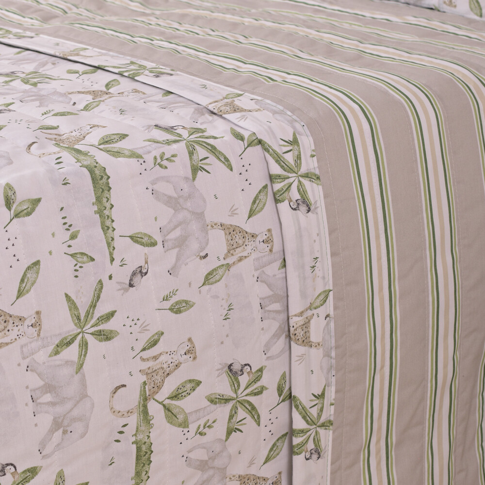 Cubrecamas Safari Gris Beige Y Verde – 180×240 cm Cubrecamas Safari Gris Beige Y Verde – 180×240 cm
