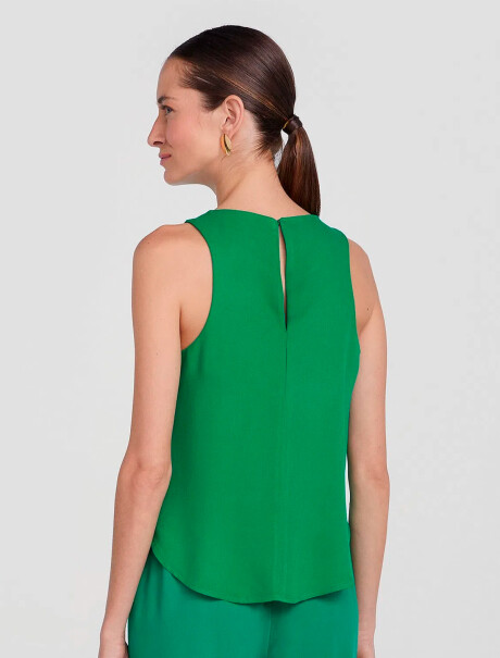 BLUSA FEMENINA SIN MANGAS VERDE