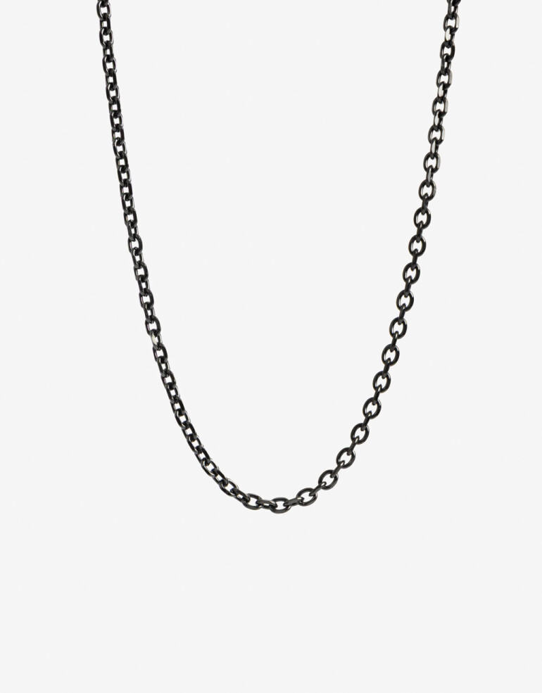 Collares Cortos Color Collar De Acero Men´s Collection - Negro