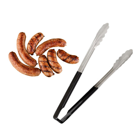 Pinza para Parrilla 41 cm Negro Acero Inoxidable Pinza para Parrilla 41 cm Negro Acero Inoxidable