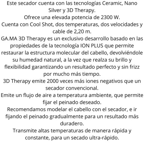 Secador Gama Diva STD Ceramic 2300W V01