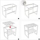 Estante Organizador Cocina 2 Niveles Ajustable Expendible Gris claro Estante Organizador Cocina 2 Niveles Ajustable Expendible Gris claro