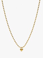 Collar Colgante De Corazón - Acero Inoxidable dorado