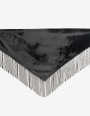 Pañuelos Raso Pañuelo Con Flecos - Negro