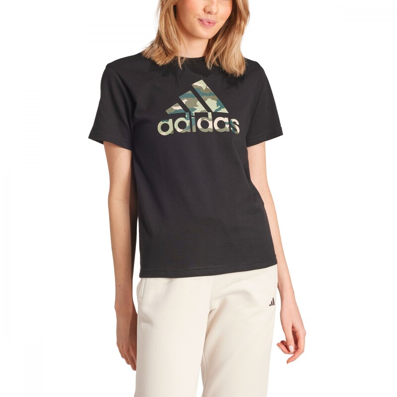 Remera Camo Graphic Tee de Mujer Negro