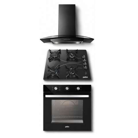 Combo Petra Horno De Empotrar Eléctrico Anafe 4h Campana 60 Negro Combo Petra Horno De Empotrar Eléctrico Anafe 4h Campana 60 Negro