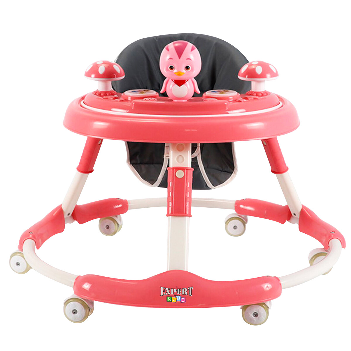 Andador Caminador Plegable P/ Bebé + Tablero de Juego - Rosa 