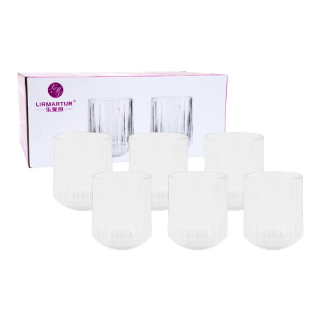 Set de 6 vasos de vidrio para whisky Set de 6 vasos de vidrio para whisky