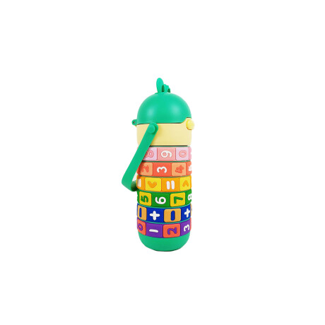 Botella infantil didáctica matemática Verde