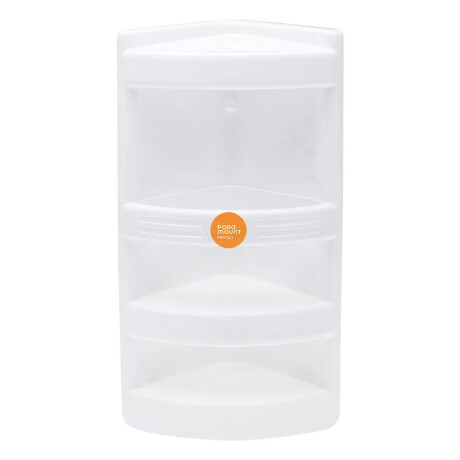 Esquinero Organizador Ducha Porta Shampo 2 Estantes Plástico Blanco