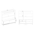 COMBO FLORA (RACK + PANEL DE PARED)" 1.8 COLOR FREIJO/ OFF WHITE MR Combo Flora (rack + Panel De Pared)" 1.8 Color Freijo/ Off White Mr