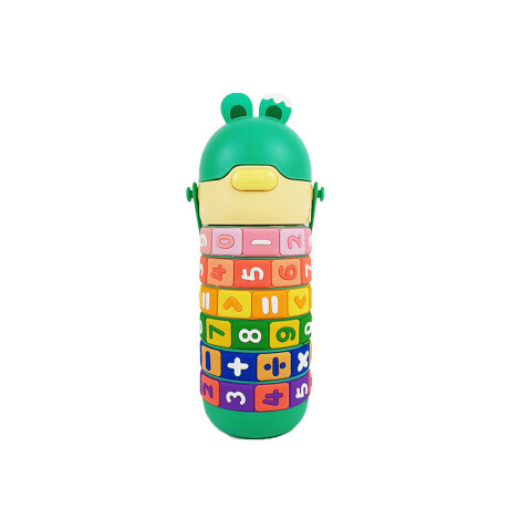 Botella infantil didáctica matemática Verde