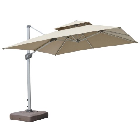 SOMBRILLA BEIGE P/JARDIN C/BASE 3M Unica