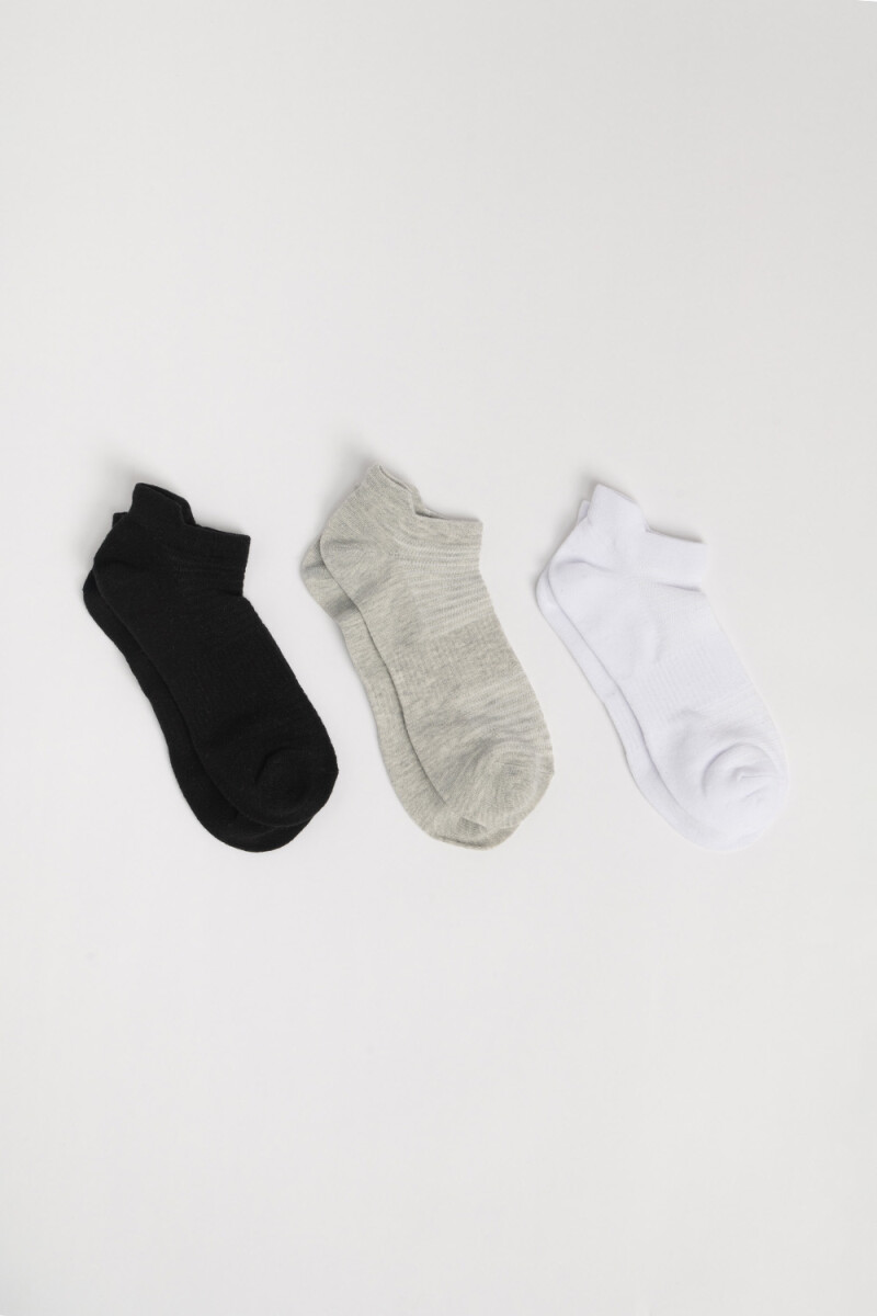 Pack x3 media fitness - Blanco 