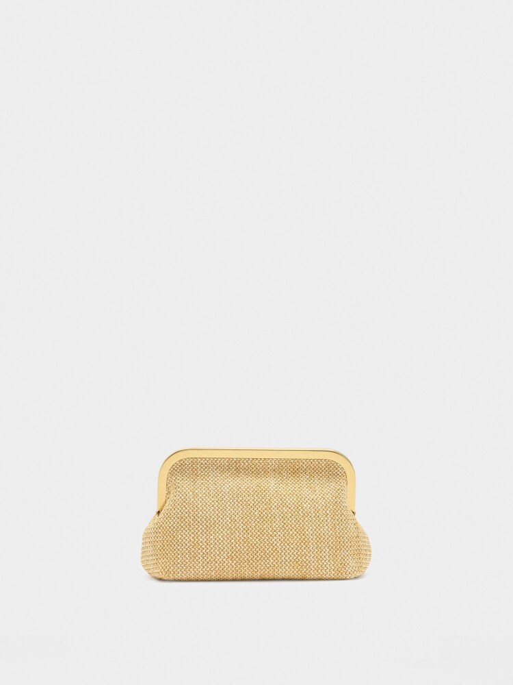 Bolso De Fiesta Efecto Rafia natural