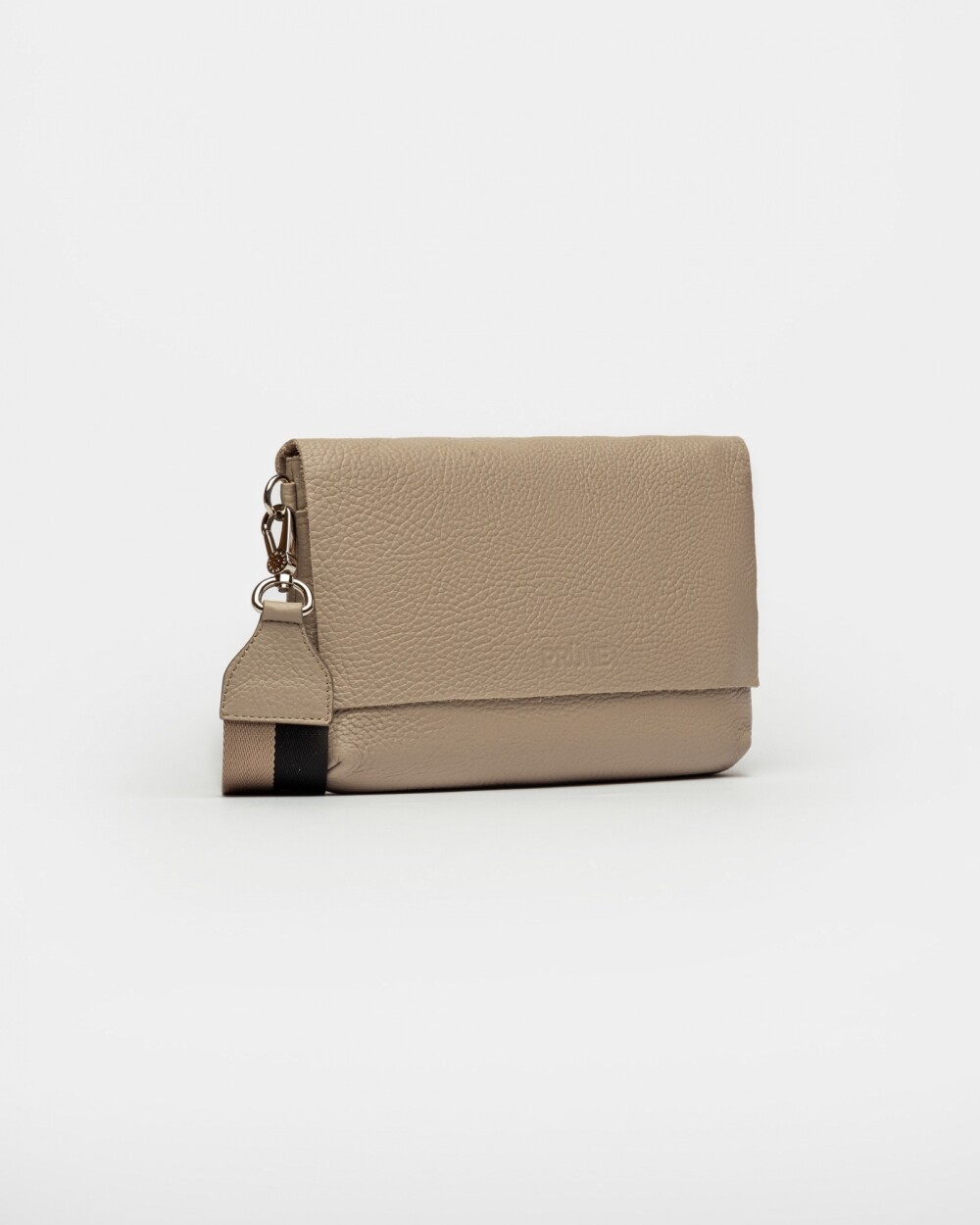 Morral Olivia En Cuero Graneado Taupe