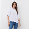 Blusa Manga Frunces BLANCO