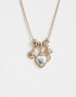 Collares Cortos Azul Collar Corto Multidijes - Dorado