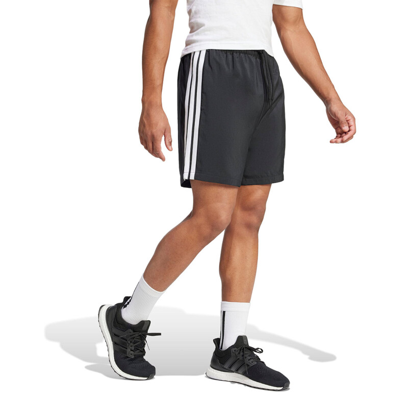Short de Hombre Adidas 3s Chelsea Negro-Blanco