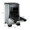 COCINA ELDOM DECORATO VETRO 4H CON GRILL - INOX COCINA ELDOM DECORATO VETRO 4H CON GRILL - INOX