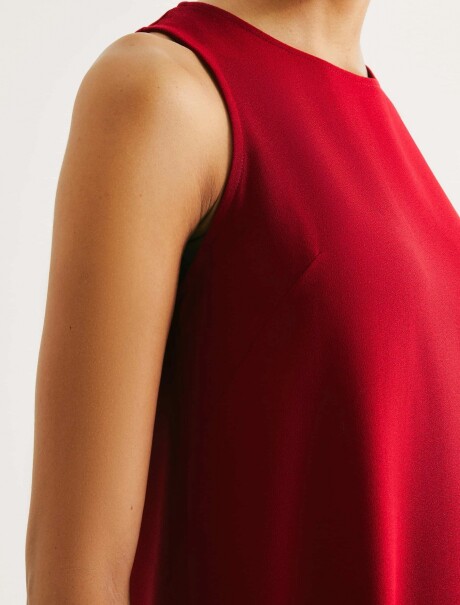 VESTIDO CORTO SIN MANGAS BEIGE