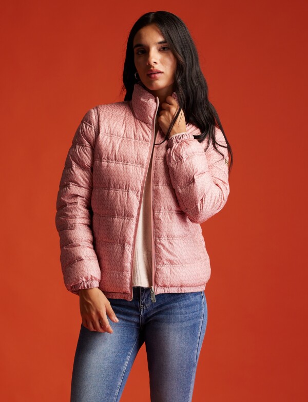 Campera Plumas Reversible ROSA