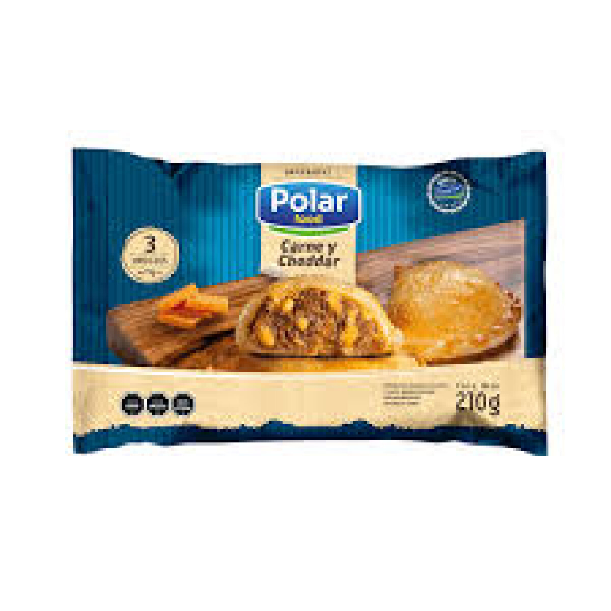 Empanadas carne y cheddar 3 unidades 