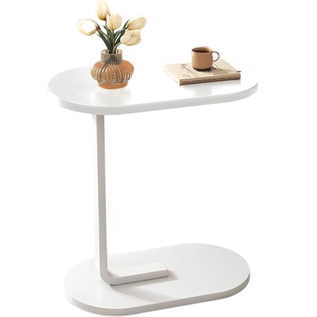 Mesa auxiliar Lumax de arrime MDF minimalista para living Madera Blanco