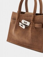 Bolso Tote Estampado Animal camel