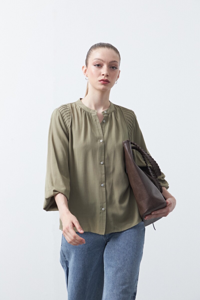 CAMISA ONA Verde Grisáceo