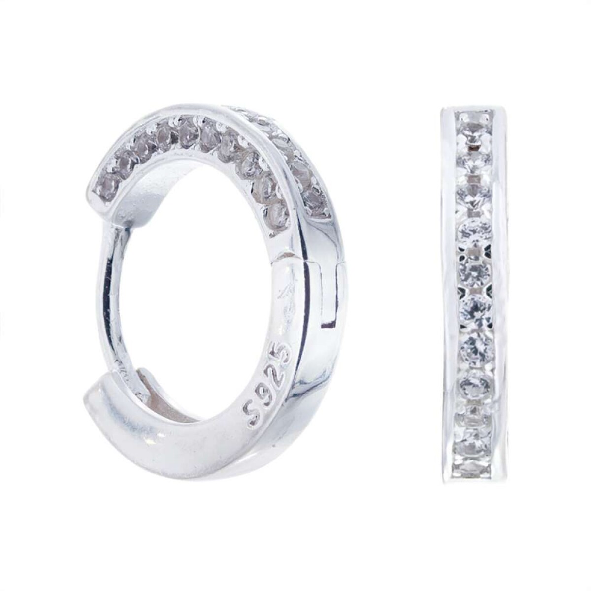 Par De Aros De Plata 925 - Con Circonias 