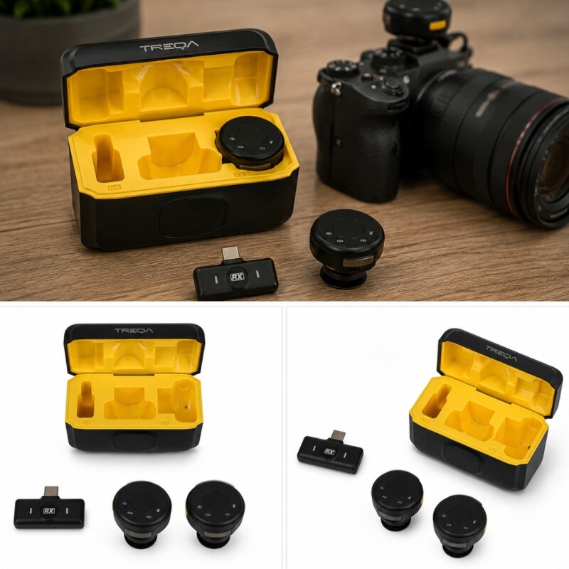 Micrófono inalámbrico solapero doble con estuche compatible Android y IOS Micrófono inalámbrico solapero doble con estuche compatible Android y IOS