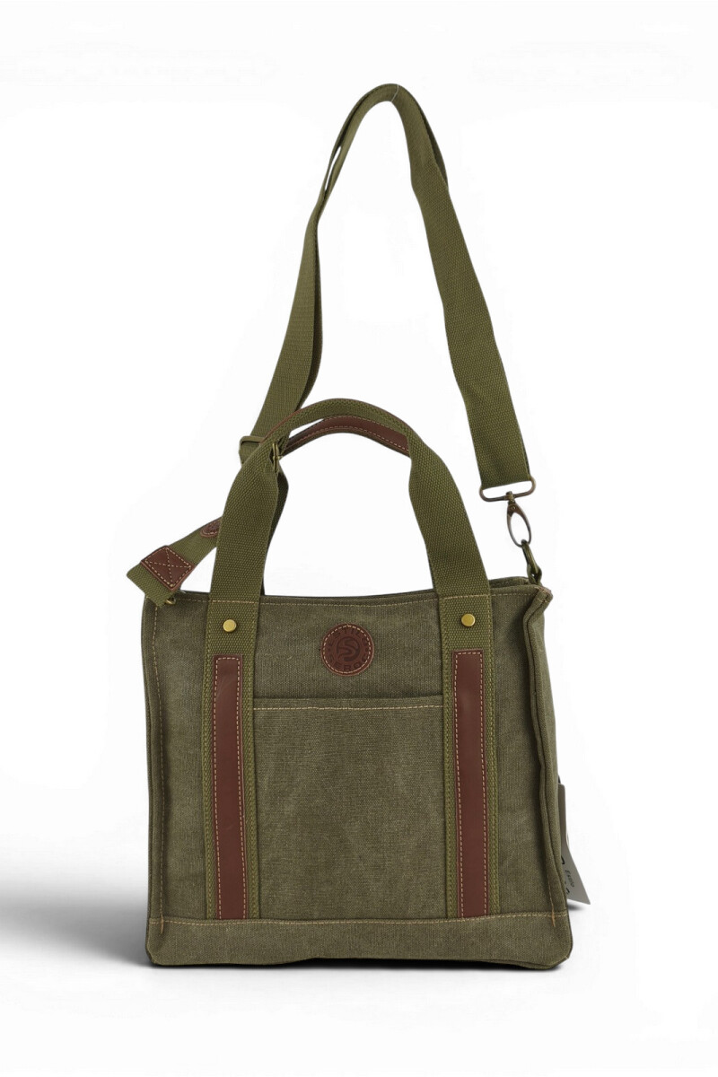 Cartera morral de lona Verde