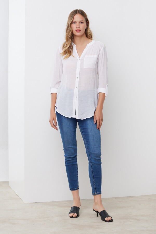Blusa Botones BLANCO