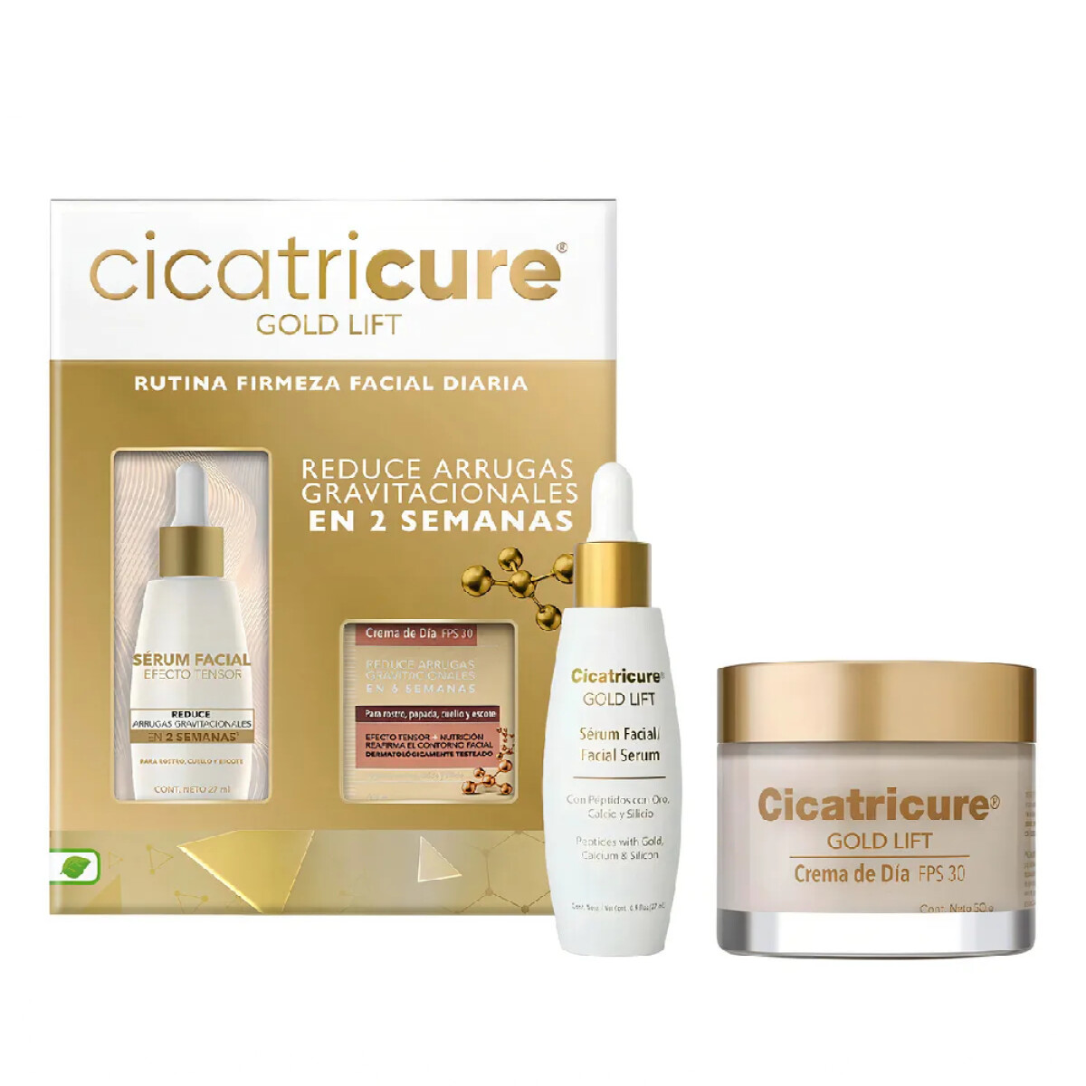 Pack Cicatricure Gold Lift Crema de Día FPS30 50ml + Sérum 27ml 